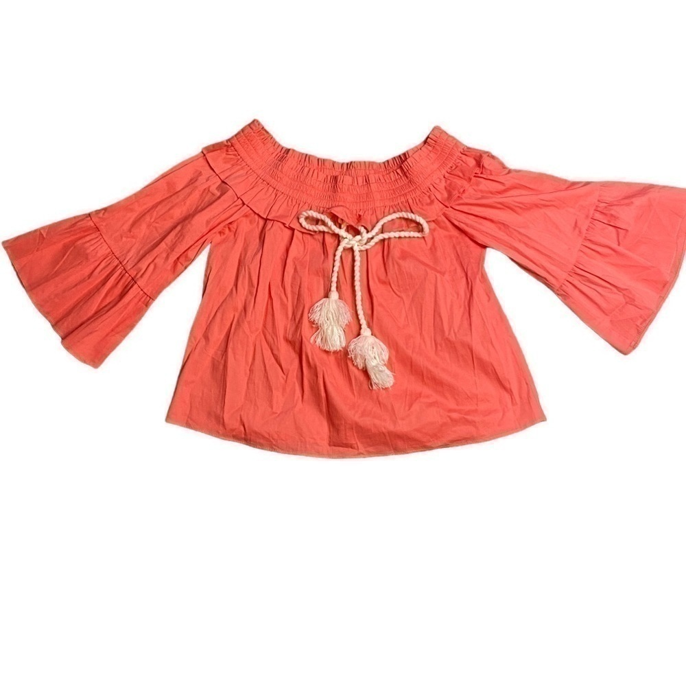MISA LOS ANGELES PINK BOHO TAILORED 3/4 SLEEVE BLOUSE SIZE XS